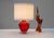Red Crystal Glass Lamp by Börne Augustsson for Åseda For Sale - Image 5 of 14