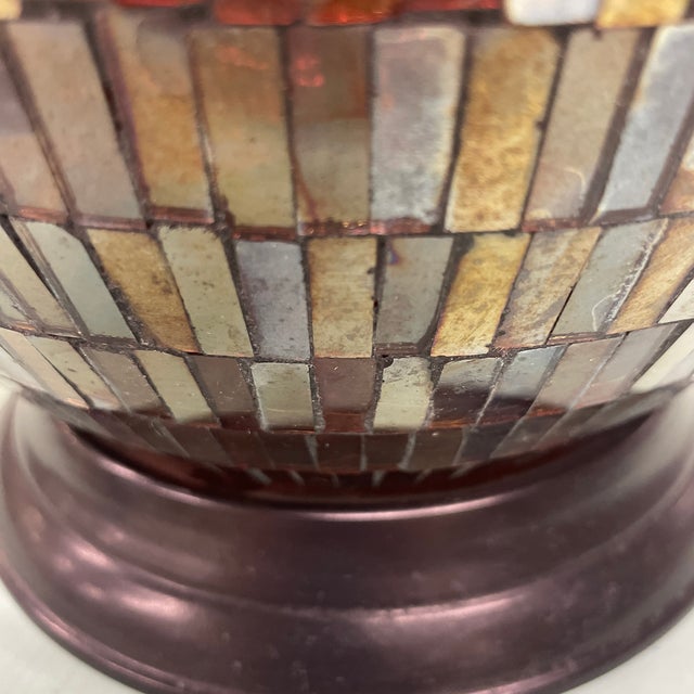 Contemporary 1980s Mirrored Mosaic Table Lamp For Sale - Image 3 of 7
