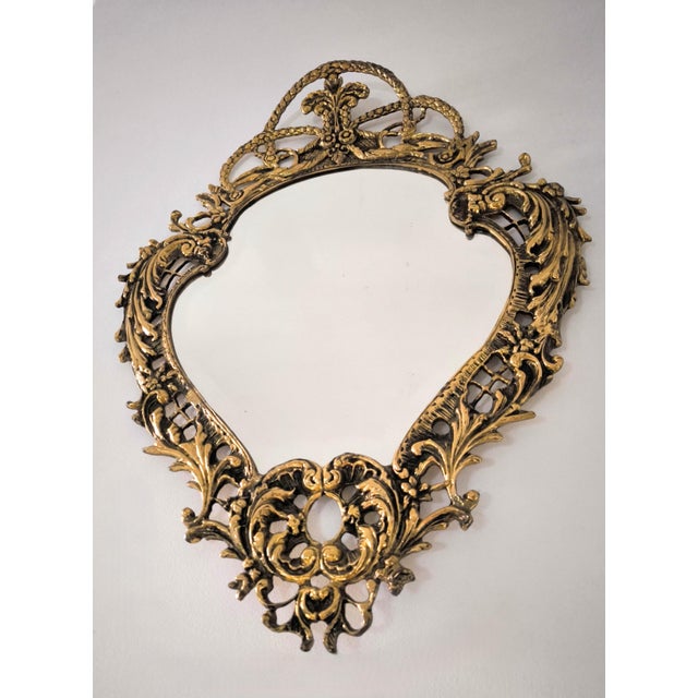 Rococo Louis XV-style Bronze Mirror For Sale - Image 12 of 13