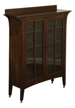 Limbert Antique Mission Oak Arts & Crafts Glass Door Bookcase