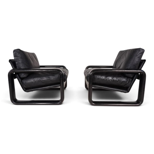 This pair of Hombre lounge chairs was designed by Burkhard Vogtherr for Rosenthal and is one of the defining furniture...