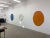 Orange Oval Painting, Modern Oil and Wax on Linen, 2023, Signed Steve Riedell For Sale In Philadelphia - Image 6 of 6