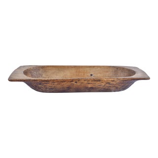 Hand-Hewn Fruitwood Trog or Dough Bowl, Circa 1930 For Sale