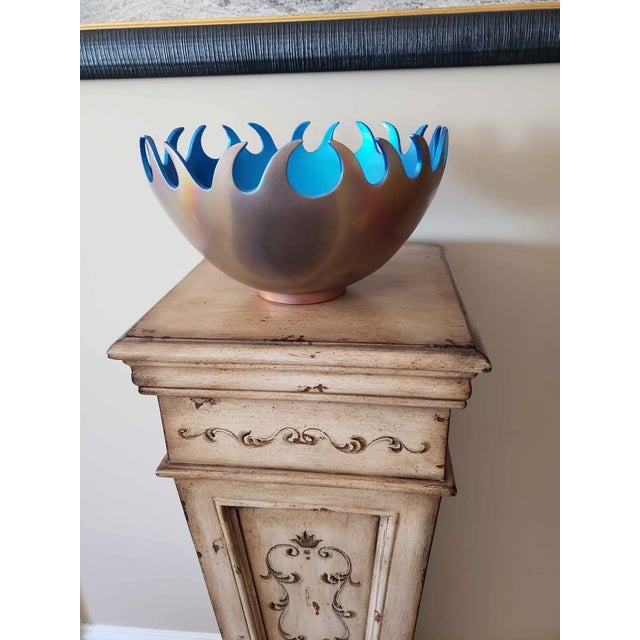 Pulaski Hand Painted Ornamental Wooden Pedestal For Sale - Image 4 of 10