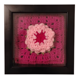 Delaware Peach Blossom State Flower Fiber Art For Sale