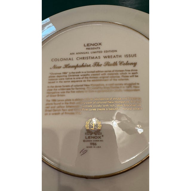 Lenox Late 20th Century Complete Set of Lenox Colonial Christmas Wreath Series (1981–1993) - Set of 13 For Sale - Image 4 of 12