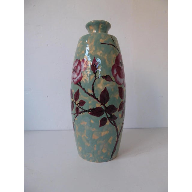 Ceramic High Art Deco French Ceramic Vase by Dargyl For Sale - Image 7 of 11
