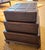Late 20th Century Stacking Luggage-Form Leather & Woven Rattan Side Table Chest For Sale - Image 4 of 11