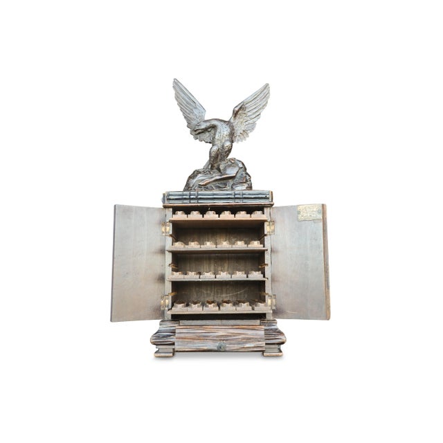 Wood 19th Century Black Forest Hand Carved Humidor For Sale - Image 7 of 9