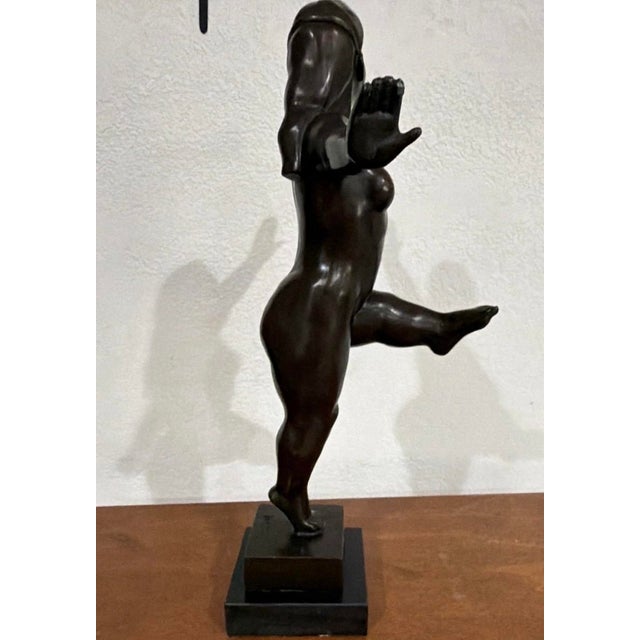 Late 20th Century Late 20th Century After Fernando Botero Bronze Ballerina Sculpture For Sale - Image 5 of 7