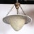 Art Deco Basin Form Acid Etched Green Gold & White Glass Pendant Signed Daum For Sale - Image 10 of 16