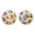 Mid-Century Modern Richard Ginori Italian Porcelain Dishes Decorated With World Postage Stamps - a Pair For Sale