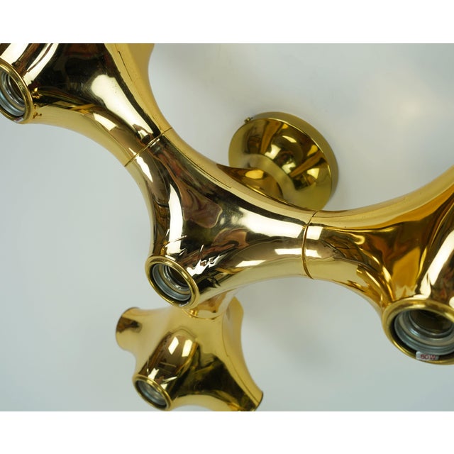Space Age Sputnik Gemini Ceiling Light in Gold-Colored Plastic from Cosack Leuchten, 1970s For Sale - Image 17 of 18