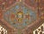 Vintage Persian Qashqai Tribal Area Rug, Hand-Knotted Wool, Geometric Medallions, 4x6, Rust & Navy For Sale - Image 12 of 16