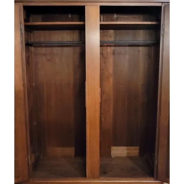 19th Century 19th Century American Rococo Revival Walnut Burl Breakdown Armoire For Sale - Image 5 of 18