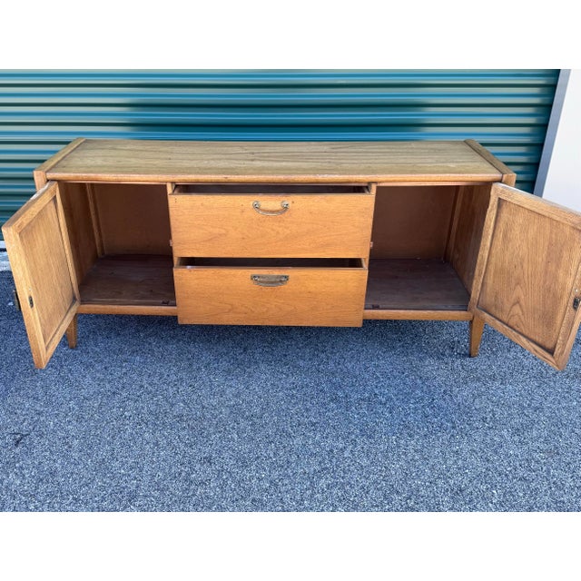 Vintage 1960s Broyhill Furniture Premier Mahogany Dresser Diamond Front. Solid wood dresser with two drawers for storage...