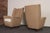 Pair of Italian Modernist High Back Lounge Chairs in Two-Tone Bouclé and Walnut For Sale In New York - Image 6 of 18