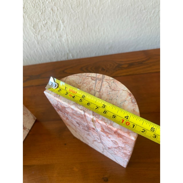 Light Pink Vintage Mexican Pink Onyx Bookends – Pair For Sale - Image 8 of 9