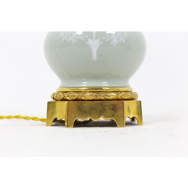 Lamps in Celadon Porcelain, 1880s, Set of 2 For Sale - Image 3 of 8