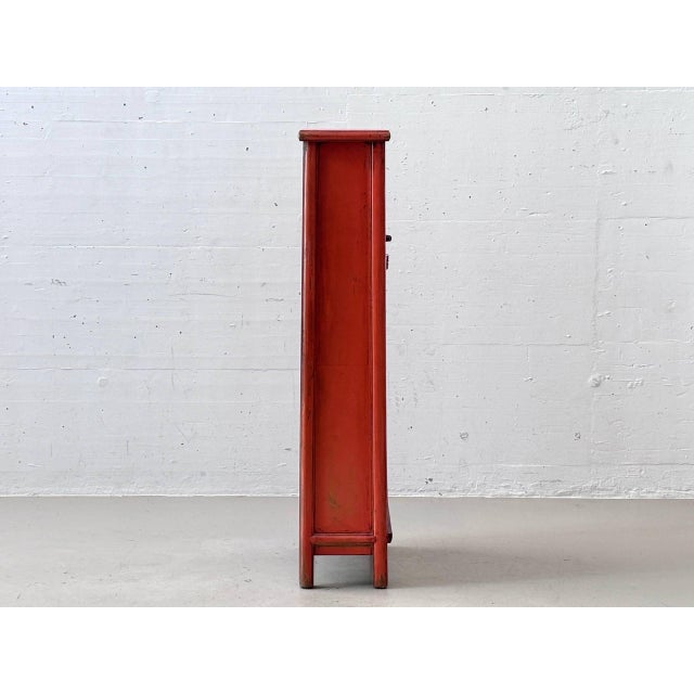 Chinese Wedding Cabinet in Red For Sale - Image 13 of 16
