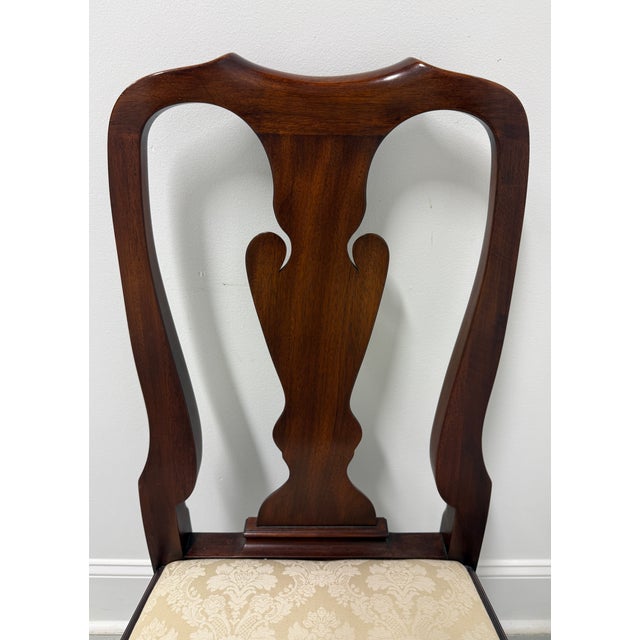Wood Henkel Harris 110s 29 Solid Mahogany Queen Anne Dining Side Chair - Pair B For Sale - Image 7 of 12