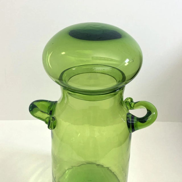 Mid-Century Modern Vintage Blenko Large Covered Decanter, Design by Nickerson For Sale - Image 3 of 8