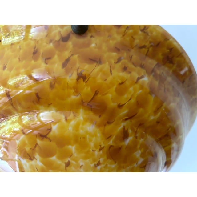 Art Deco Amber Glass Pendant Light, 1930s For Sale - Image 13 of 14