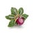Bochic “Orient” Vintage Ruby & Multi Gem Brooch Set In 18 K Gold & Silver For Sale - Image 4 of 11