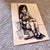 Black 1970s Ruth Schloss Original Ink Portrait Drawing Small Girl Signed For Sale - Image 8 of 9