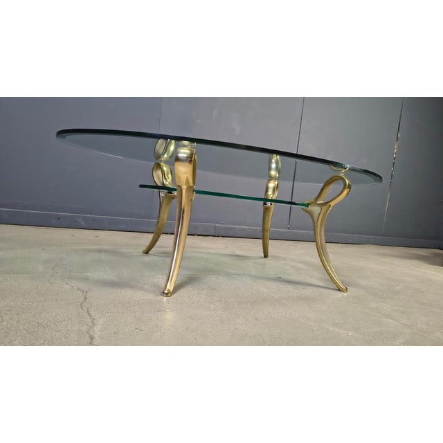 1970s Brass and Glass Coffee Table, 1970s For Sale - Image 5 of 13