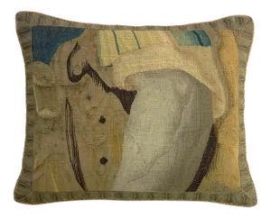 Circa 1660 Antique Flemish Tapestry Pillow
