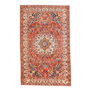 Semi-Antique Hand-Knotted Persian Bakhtiari Rug 5'5" X 8'9" For Sale