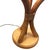1950s Restored Hourglass Palm Shaped Rattan & Mahogany Lamp W/ Whipple Stitch Shade For Sale - Image 9 of 10