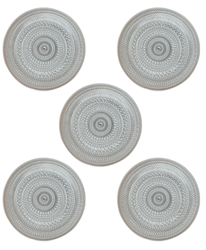 Vintage Finnish Kastehelmi Series Glass Plates by Oiva Toikka for Iittala, Set of 5
