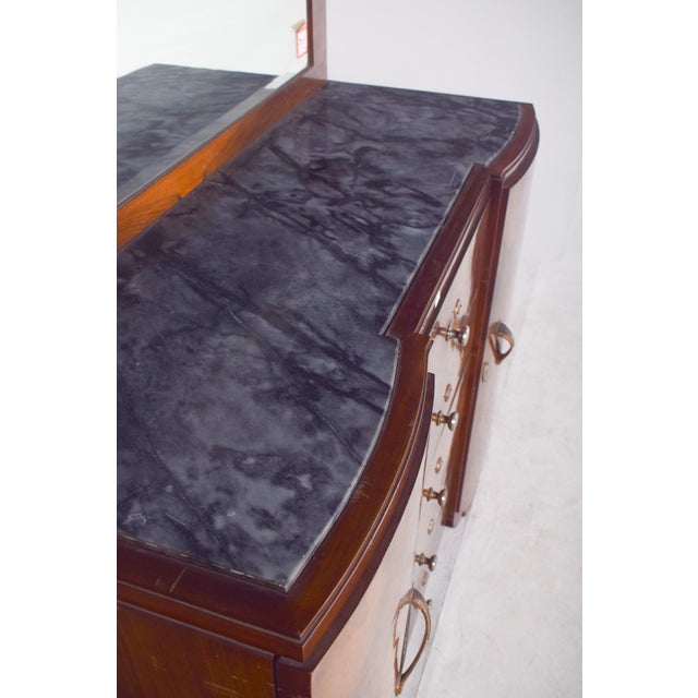 Wood Vintage Portuguese Art Deco Mirror Sideboard, 1920 For Sale - Image 7 of 18