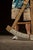 Nautical Vintage Oversized Wooden Figural Octant With Painted Degree Scale For Sale - Image 3 of 7
