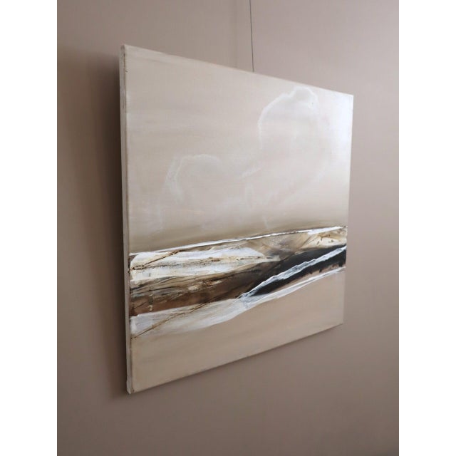 Contemporary Modernist 'Drift of Light' Swedish Original Abstract Landscape Oil Painting, Framed For Sale - Image 4 of 13