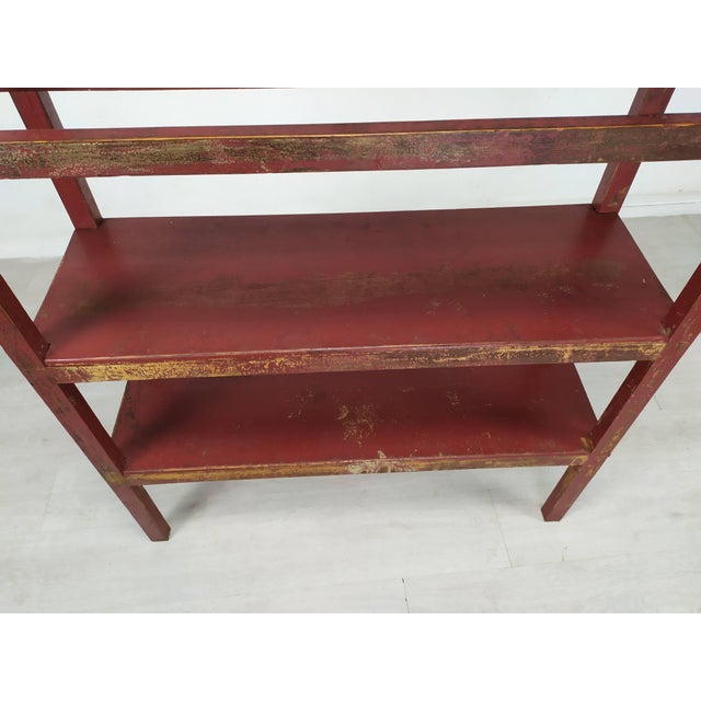 Maroon Vintage Patinated Wood Shelf For Sale - Image 8 of 16