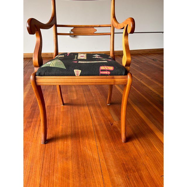 Wood Biedermeier Style Side Chairs, Set of 6 For Sale - Image 7 of 17