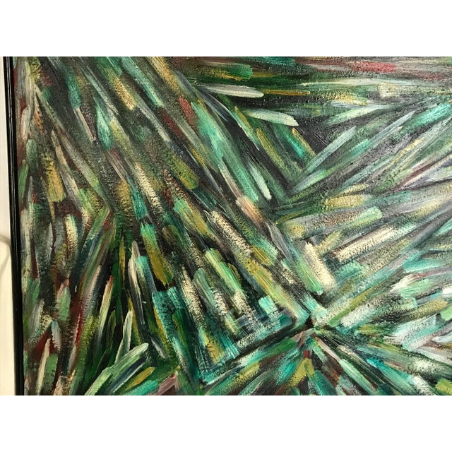 Emerald Symphony Original Abstract Oil Painting by Monique Nichols For Sale In New York - Image 6 of 12