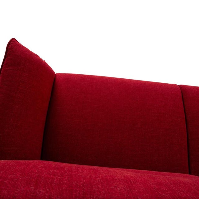 Evita Fabric Two-Seater Red Sofa from Koinor For Sale - Image 6 of 13