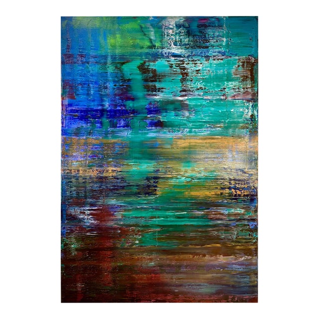 Contemporary Abstract Oil on Linen "Abstract Informal 2023-2104-11" by Robert Niesse For Sale