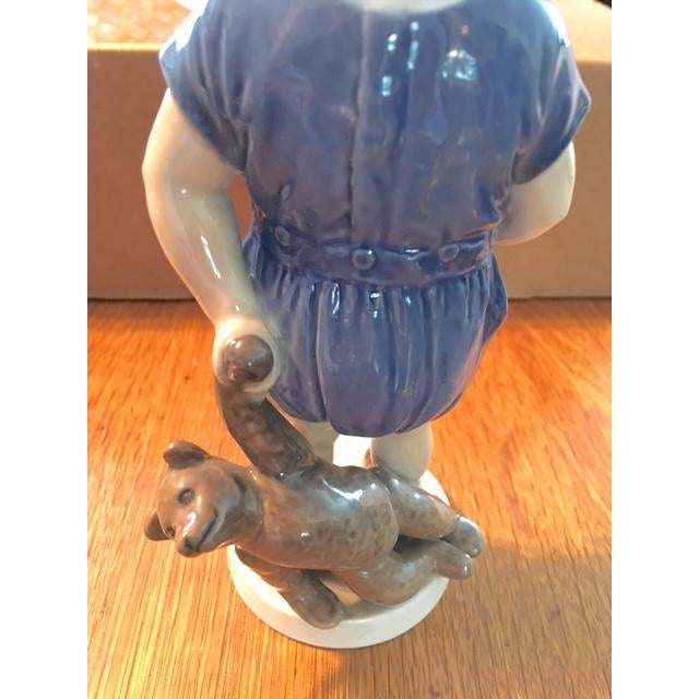 Traditional Royal Copenhagen Boy With Teddy Bear Figurine For Sale - Image 3 of 6