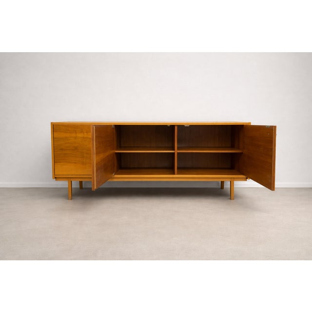 Mid-Century Modern Scandinavian Style Sideboard in Warm Wood Veneer, 1960s For Sale - Image 6 of 8
