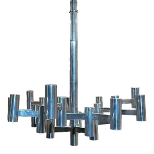 1960s Chandelier Futura Metal by Sciolari Italy