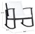 Spritely Home Daire Rocking Chair, Black/White Cushion For Sale - Image 4 of 11