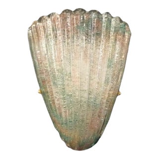 1960s Green and Pink Graniglia Shield Sconce For Sale