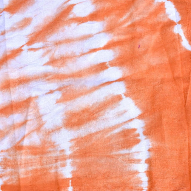 Early 20th Century Early 20th Century Yoruba Tie Dyed Orange Textile Nigeria 24.5x22.5 inch For Sale - Image 5 of 6