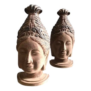 1960s Buddha Bookends - a Pair For Sale