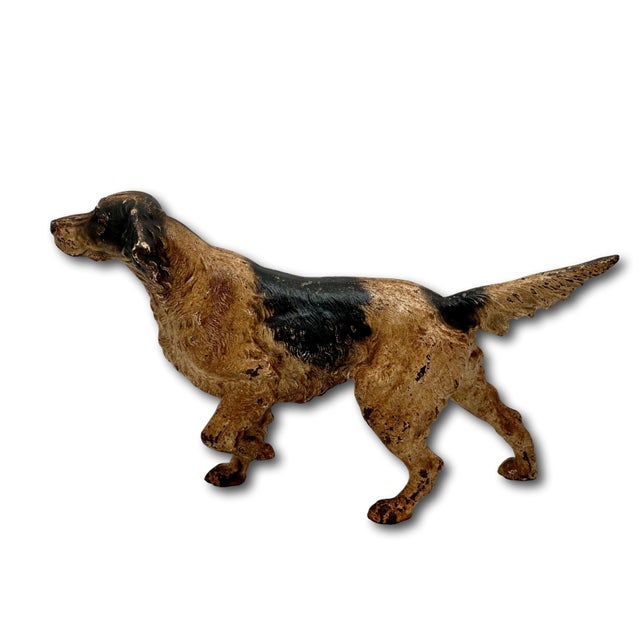Large Vintage 1930s Hubley Manufacturing Co. Cast Iron Setter Hunting Dog Doorstop For Sale - Image 14 of 18